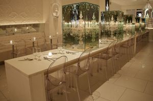 Glass and lucite decor - restaurant with glamorous style.jpg